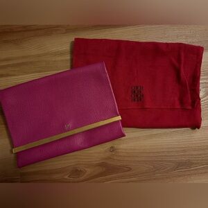 CH Carolina Herrera Pink Leather Bag with Chain